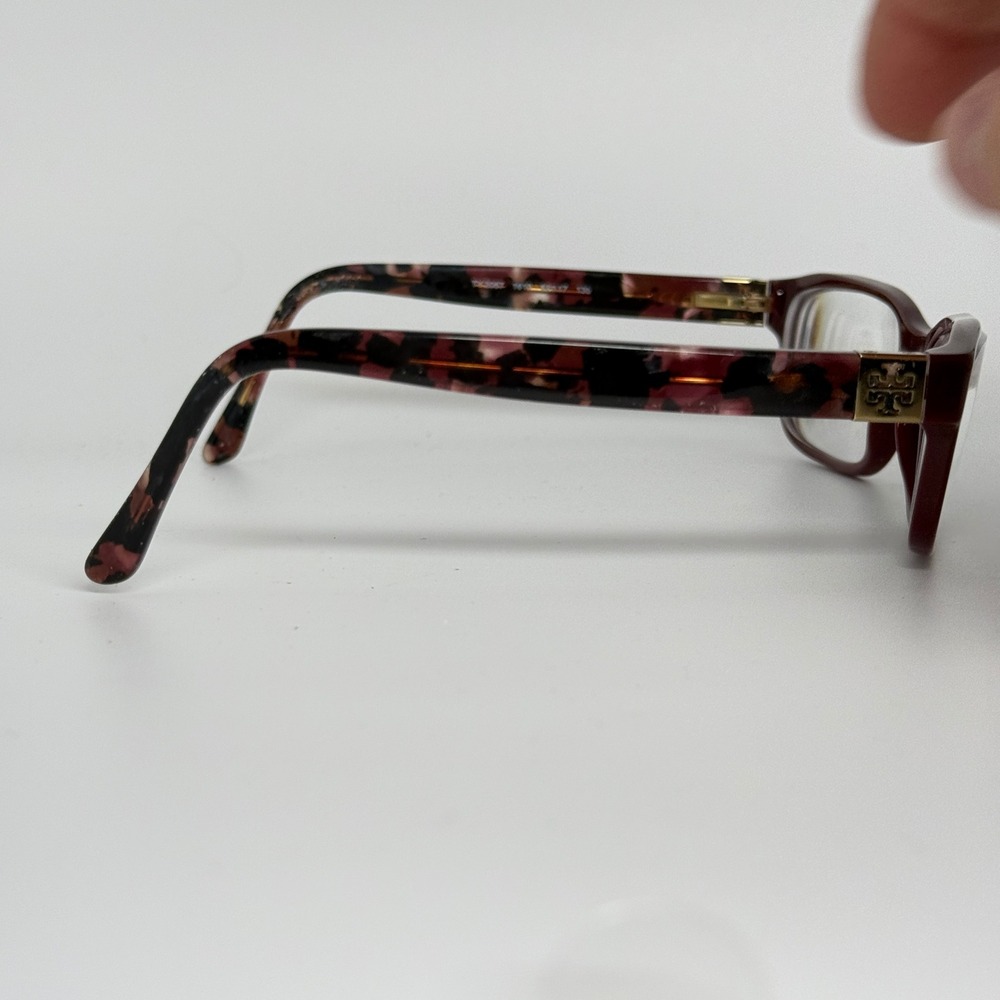 Tory Burch TY 2067 1610 Eyeglasses Burgundy Tortoise Rectangle Frames 52-17-135 - Picture 4 of 7